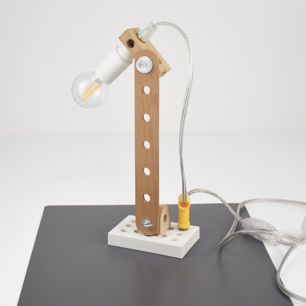 Open Circular Design Lamp made with Brio-parts 